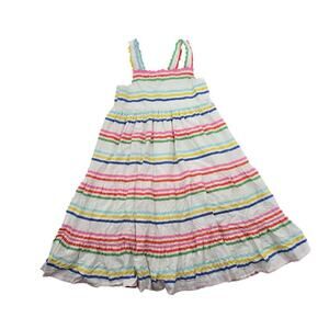 Mini Boden Tierd Striped Dress Size 11-12yr Flowy Kids